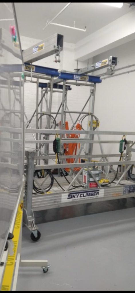 Suspended scaffold training equipment